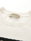 COMOBOCA 100% Cashmere Women's Striped Round Neck Sweater