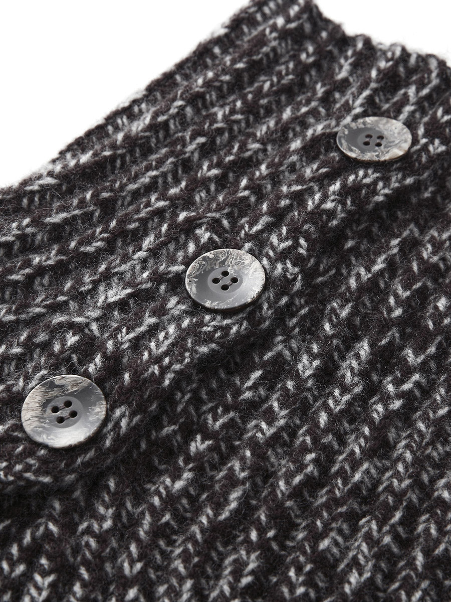 COMOBOCA 100% Wool Women's Knit Button Neck Warmer Shawl