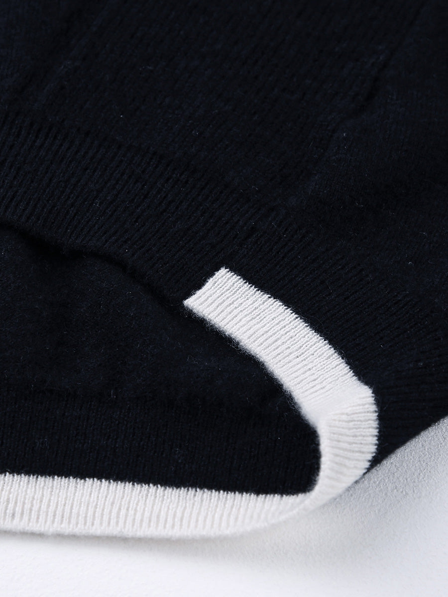COMOBOCA 100% Cashmere Women's Sailor Collar Sweater