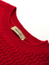 COMOBOCA 100% Cashmere Women's Striped Round Neck Sweater