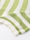 COMOBOCA Women's Striped Ribbed Knit T-Shirt