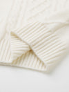 COMOBOCA 100% Cashmere Women's Sailor Collar Cable Knit Sweater