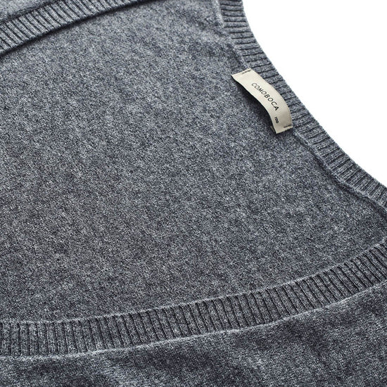 COMOBOCA 100% Wool Women's Oversized U-Neck Sweater