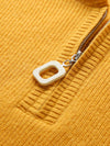 COMOBOCA 100% Cashmere Women's Ribbed Half Zip Knit Hoodie