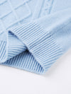COMOBOCA 100% Wool Kids' Ribbed Round Neck Sweater