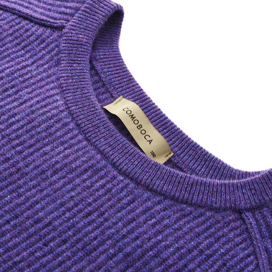 COMOBOCA 100% Cashmere Women's Ribbed Round Neck Sweater