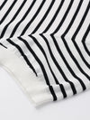 COMOBOCA Women's Striped Button Back T-Shirt