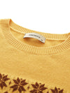 COMOBOCA 100% Cashmere Women's Fair Isle Round Neck Knit Sweater