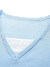 COMOBOCA Women's V-Neck Layered Knit Sweater