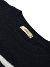 COMOBOCA 100% Cashmere Women's Abstract Pattern Round Neck Sweater