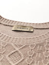 COMOBOCA 100% Wool Women's Cable Knit Sweater