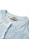 COMOBOCA Women's Chic Heart Patterned Button Cardigan
