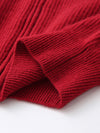 COMOBOCA 100% Cashmere Women's Ribbed Zip Knit Cardigan Hoodie