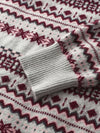 COMOBOCA 100% Cashmere Women's Fair Isle Round Neck Knit Sweater