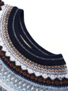 COMOBOCA 100% Cashmere Women's Fair Isle Round Neck Sweater