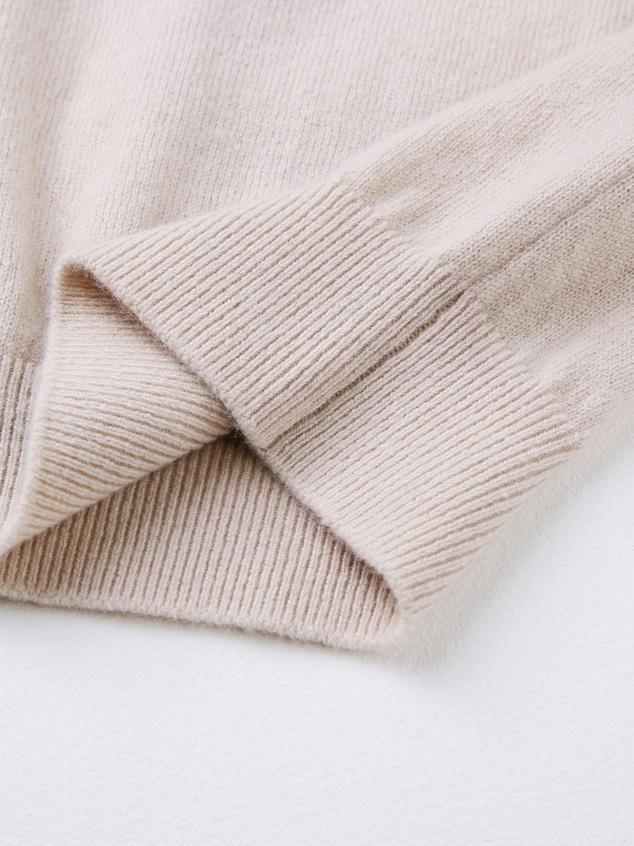 COMOBOCA 100% Wool Kids' Round Neck Plain 100% Sweater