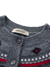 COMOBOCA 100% Cashmere Women's Fair Isle Button Down Cardigan