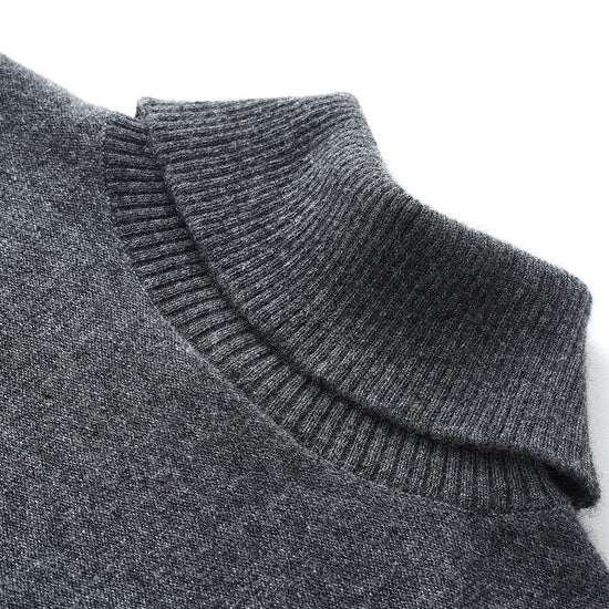 COMOBOCA 100% Cashmere Women's Asymmetric Turtleneck Sweater