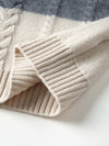 COMOBOCA 100% Wool Kids' Round Neck Striped Sweater