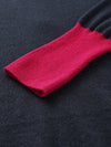 COMOBOCA 100% Cashmere Women's Button Down Contrast Cuff Knit Sweater