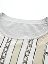 COMOBOCA Women's Graphic Chain Design Knit T-Shirt
