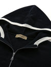 COMOBOCA 100% Cashmere Women's Color Block Zip Up Hoodie