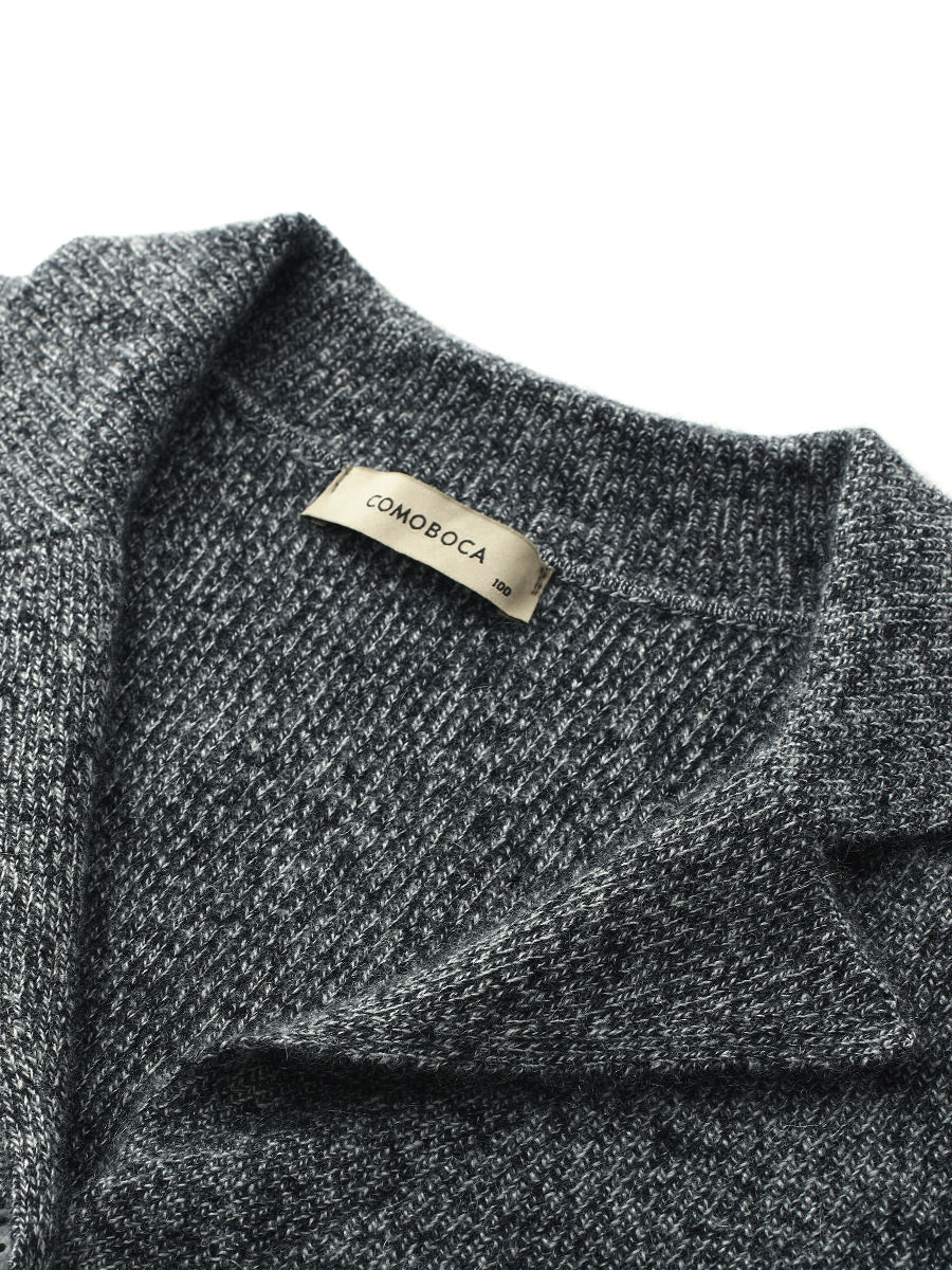 COMOBOCA 100% Cashmere Women's Shawl Collar Button Up Knit Cardigan