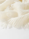COMOBOCA 100% Cashmere Scarf with Fringes and Metallic Shimmer