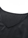 COMOBOCA Women's Chic Lace-Trimmed V-Neck Tank Top