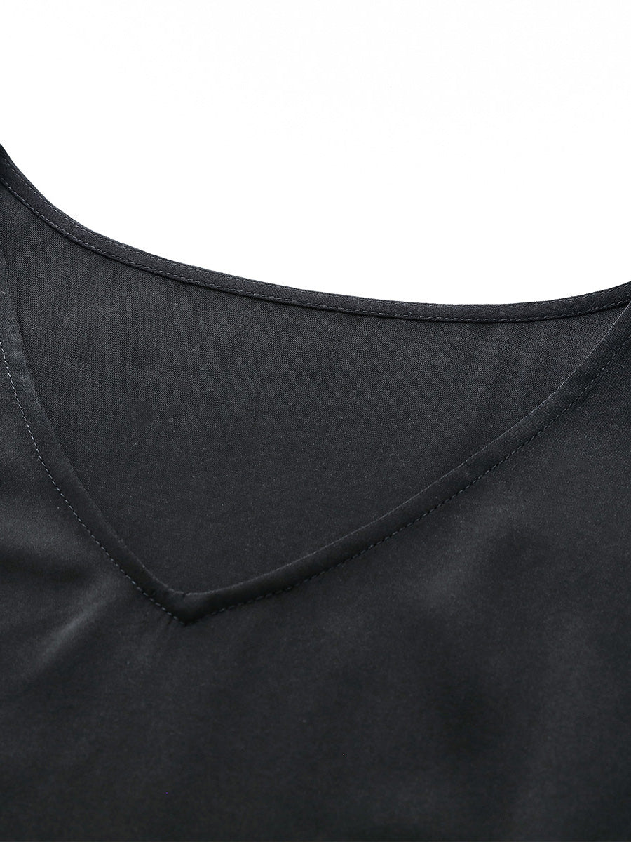COMOBOCA Women's Chic Lace-Trimmed V-Neck Tank Top