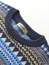COMOBOCA 100% Cashmere Women's Fair Isle Round Neck Sweater
