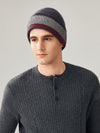 COMOBOCA 100% Wool Men's Striped Ribbed Knit Beanie