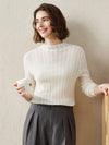 COMOBOCA Women's Ribbed Mock Neck Knit Sweater