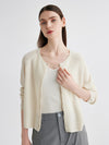 COMOBOCA 100% Cashmere Women's Button Front Knit Cardigan