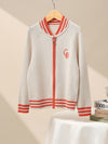 COMOBOCA 100% Wool Kid's Cable Knit Zip Up Coat