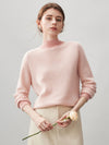 COMOBOCA 100% Cashmere Women's Mock Neck Knit Sweater