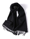 COMOBOCA 100% Wool Fringe Versatile Scarf