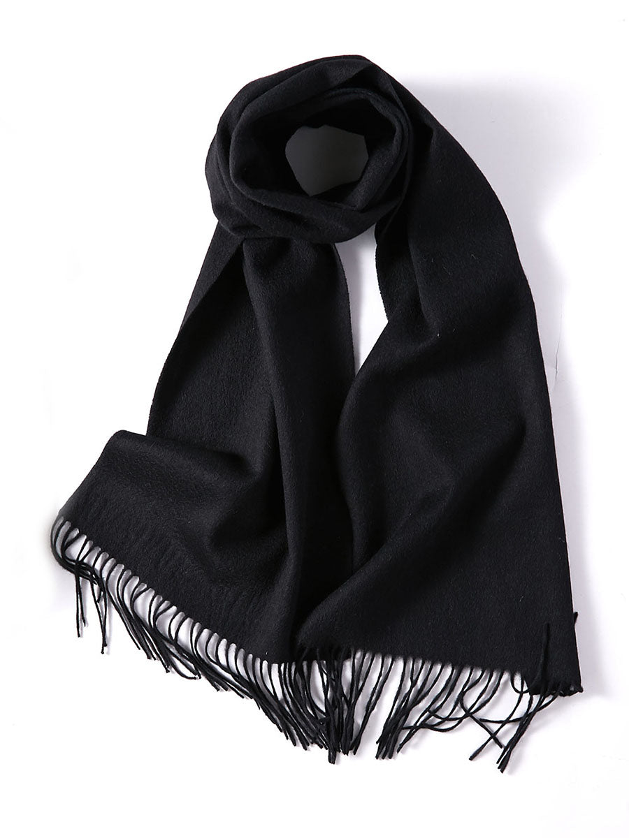 COMOBOCA 100% Wool Fringe Versatile Scarf
