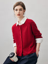 COMOBOCA 100% Cashmere Women's Button Front Knit Cardigan