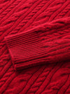 COMOBOCA 100% Cashmere Women's Cable Round Neck Knit Sweater