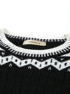 COMOBOCA 100% Cashmere Women's Sweater with Abstract Design