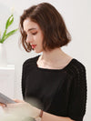 COMOBOCA 100% Mulberry Silk Women's Textured T-Shirt