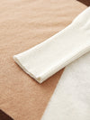 COMOBOCA 100% Cashmere Women's Color Block Turtleneck Sweater