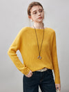 COMOBOCA 100% Cashmere Women's Geometric Wave Knit Sweater