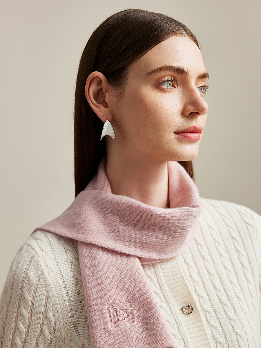COMOBOCA 100% Cashmere Women's Embroidered Scarf