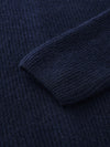 COMOBOCA 100% Cashmere Women's Contrast Trimmed Collared Knit Cardigan
