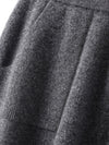 COMOBOCA 100% Cashmere Women's Knit Pleated Skirt