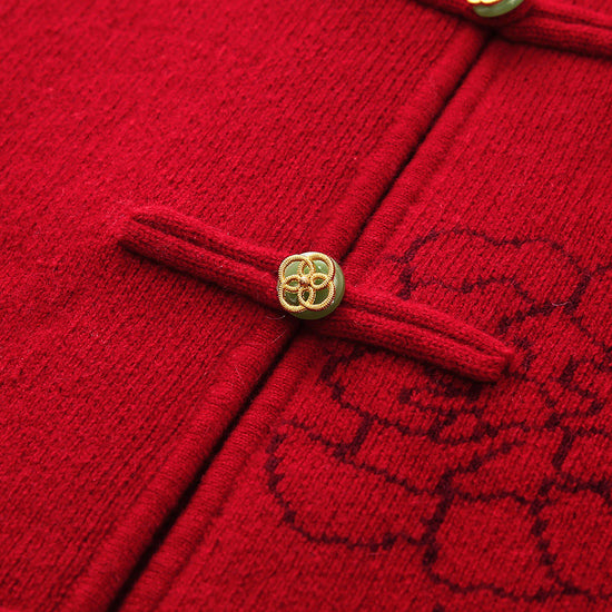 COMOBOCA 100% Cashmere Womens Intricate Embroidered Vest