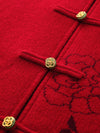 COMOBOCA 100% Cashmere Womens Intricate Embroidered Vest