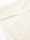 COMOBOCA Women's Textured Pearl Accents Blouse